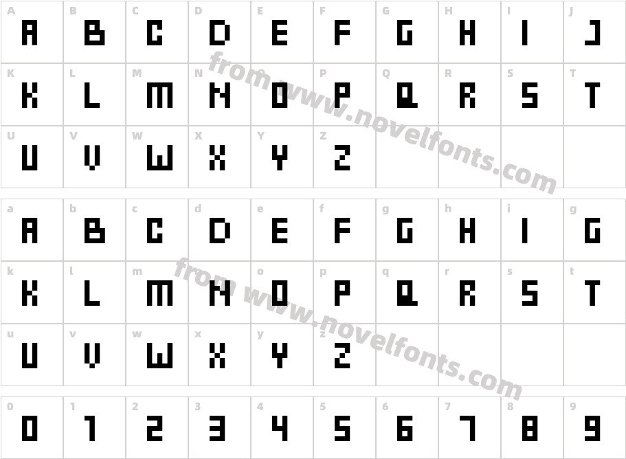 PixBob LiteCharacter Map