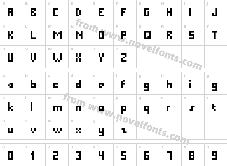 Pixel MillenniumCharacter Map