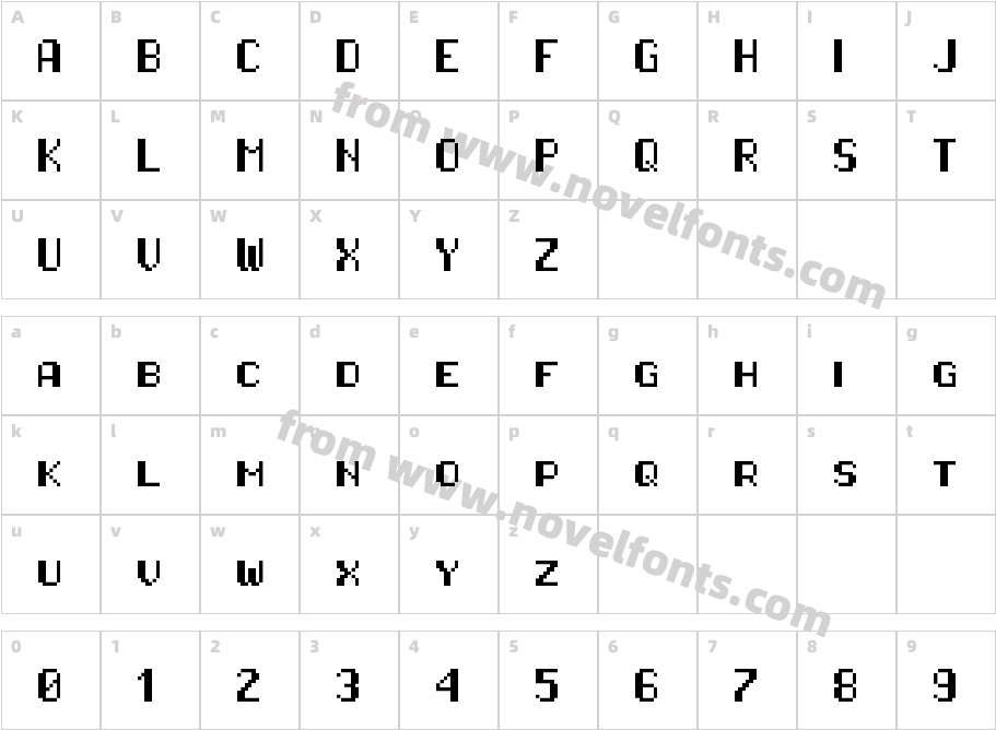 Pixel Operator HB SCCharacter Map