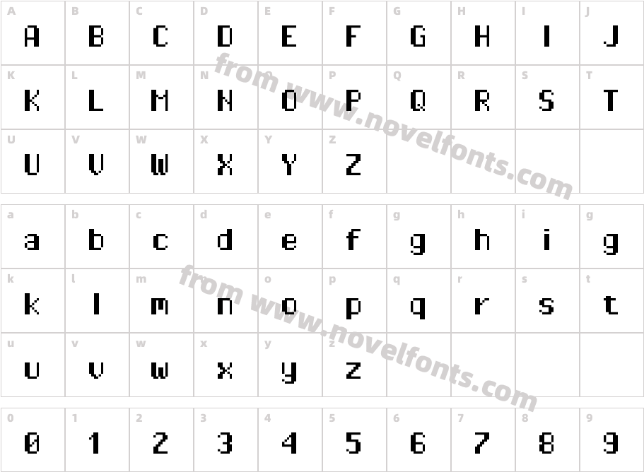 Pixel Operator Mono HBCharacter Map