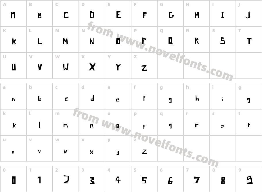 Pixel SignboardCharacter Map