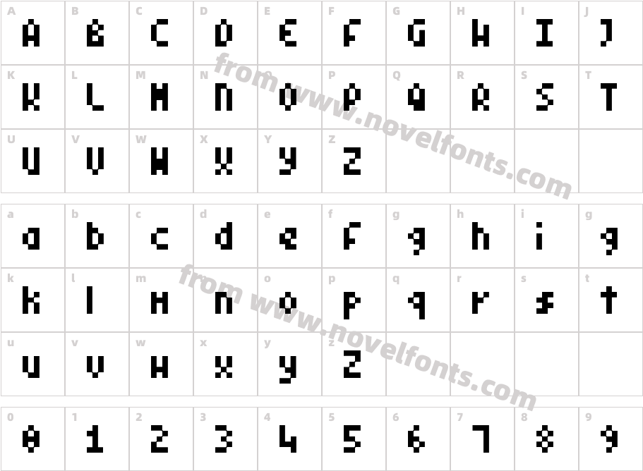 Pixel SymtextCharacter Map