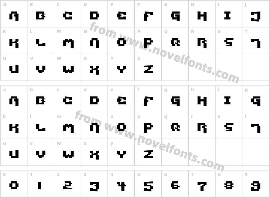 Pixel Technology +Character Map