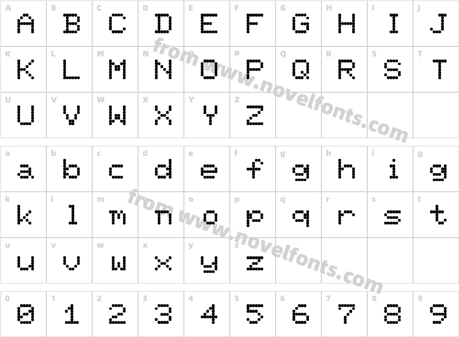 Pixel_Screen_Font-LightCharacter Map