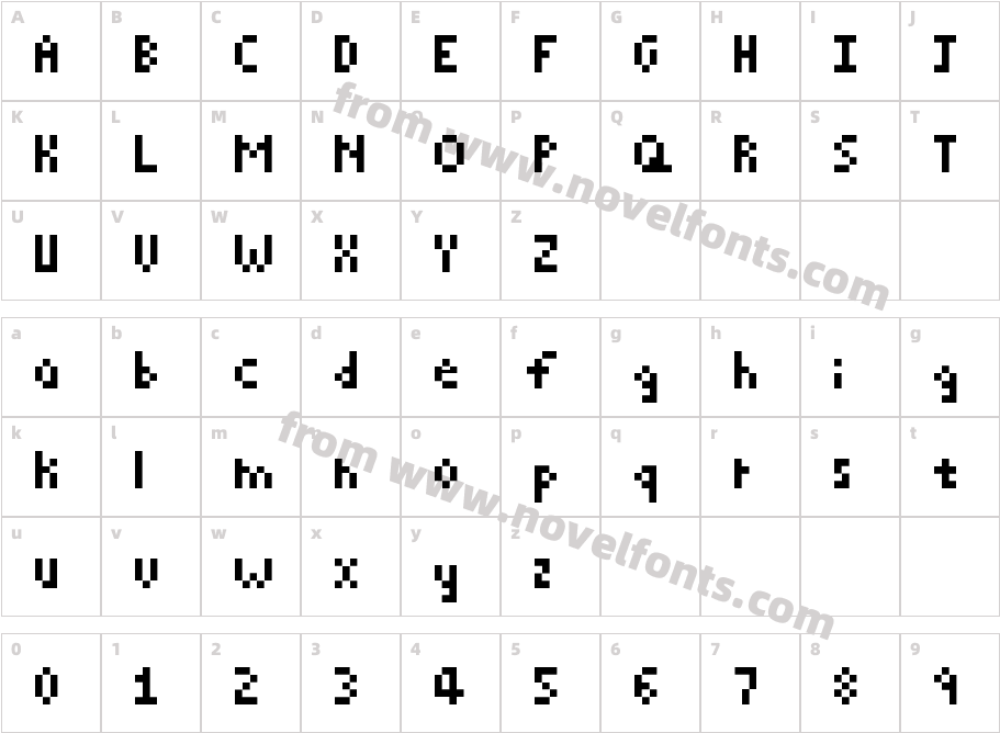 Pixelated RegularCharacter Map