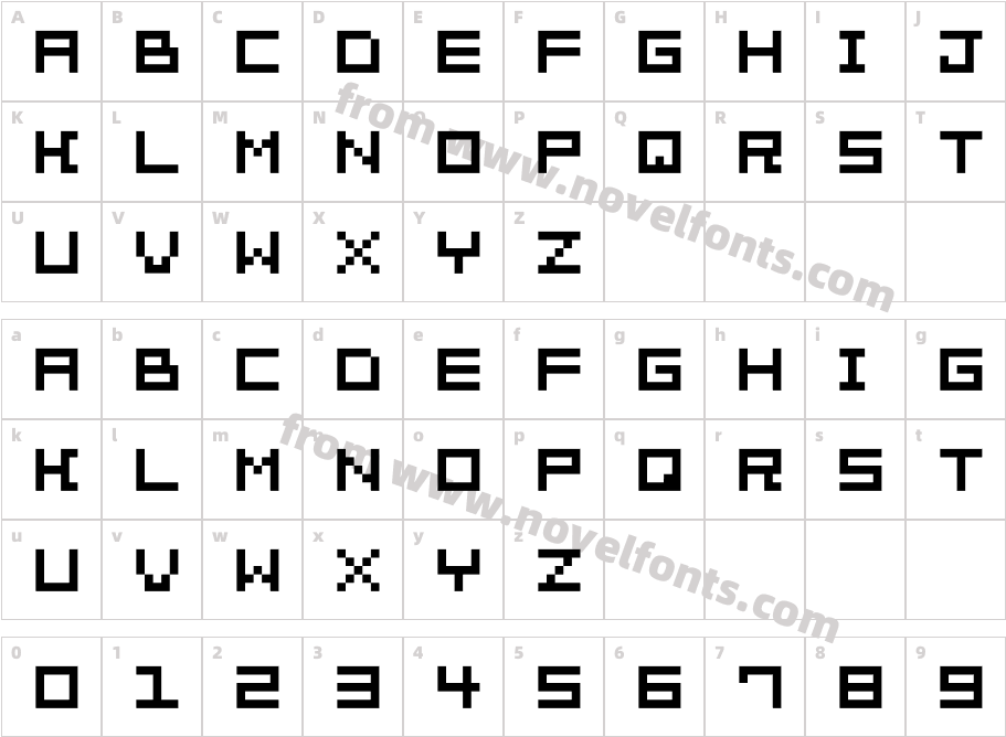 PixelationCharacter Map