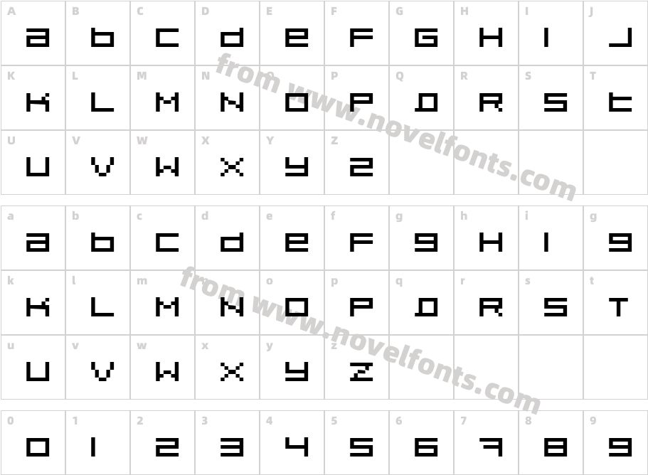 Pixeldust ExpandedCharacter Map