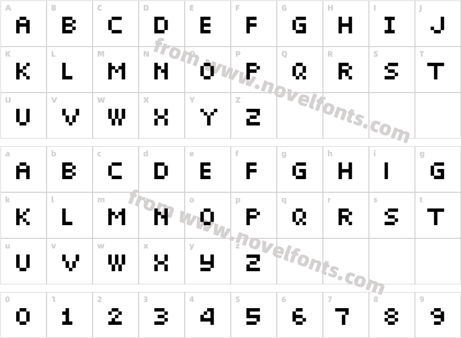 PixeletteCharacter Map