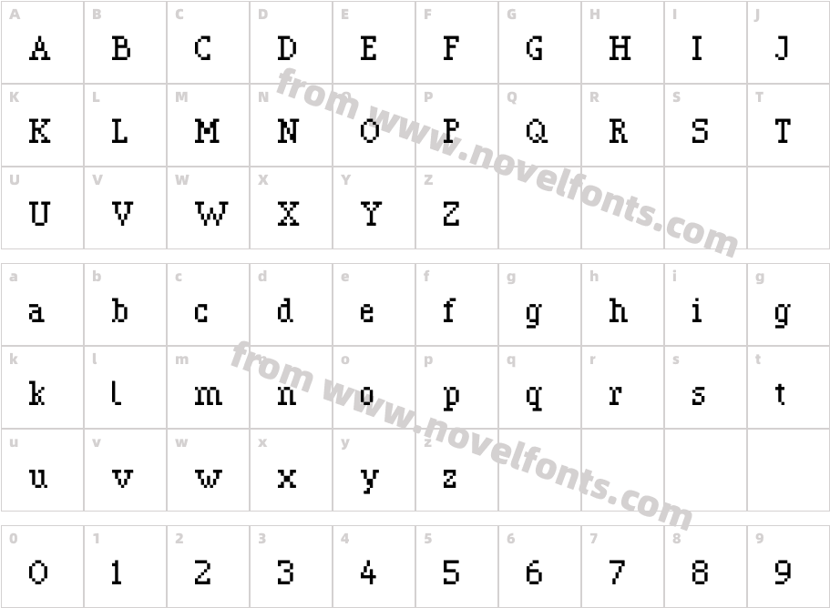 PixerifCharacter Map