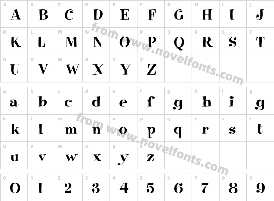 Pixie RegularCharacter Map