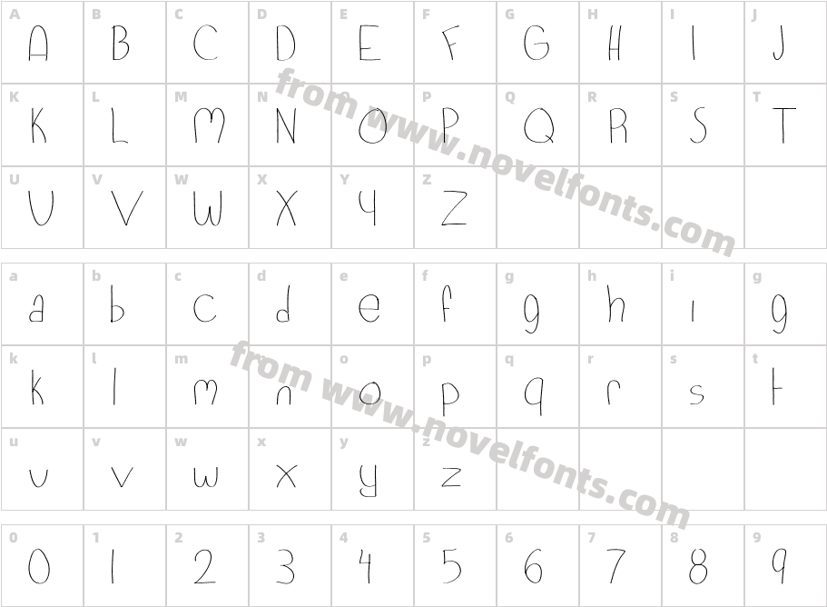 Pixie's ScribblesCharacter Map