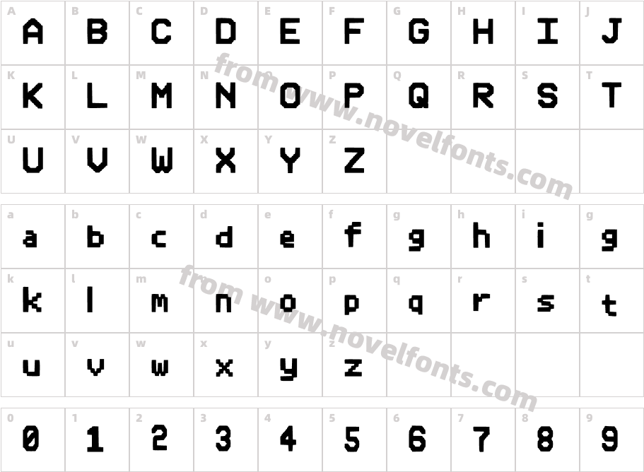 Pixle_FontCharacter Map