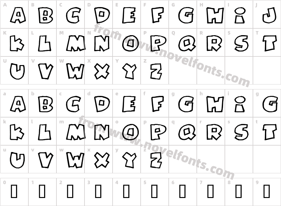 PizzaDudeFatOutlineCharacter Map