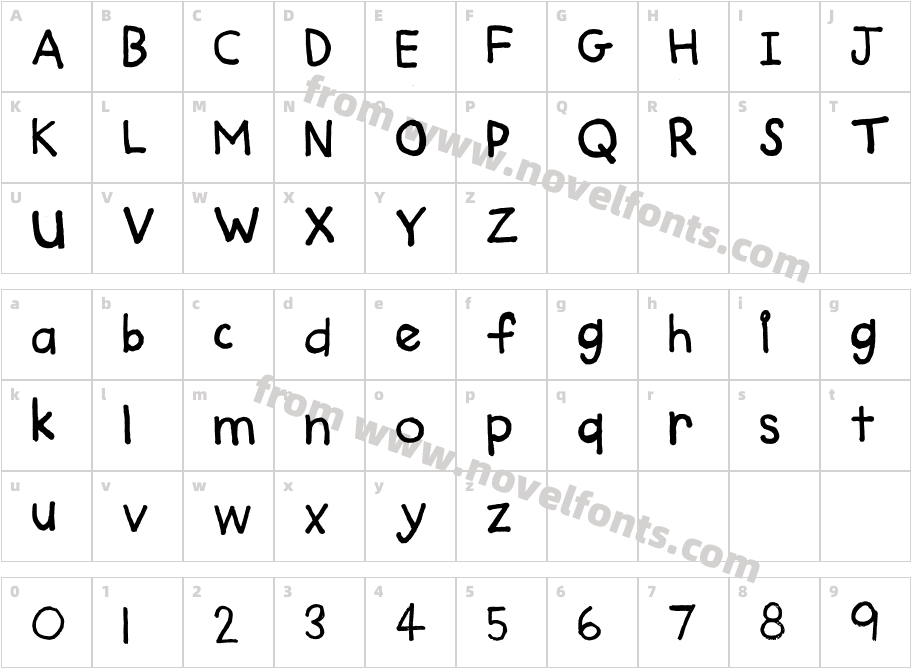 Plain Jane Bold BoldCharacter Map