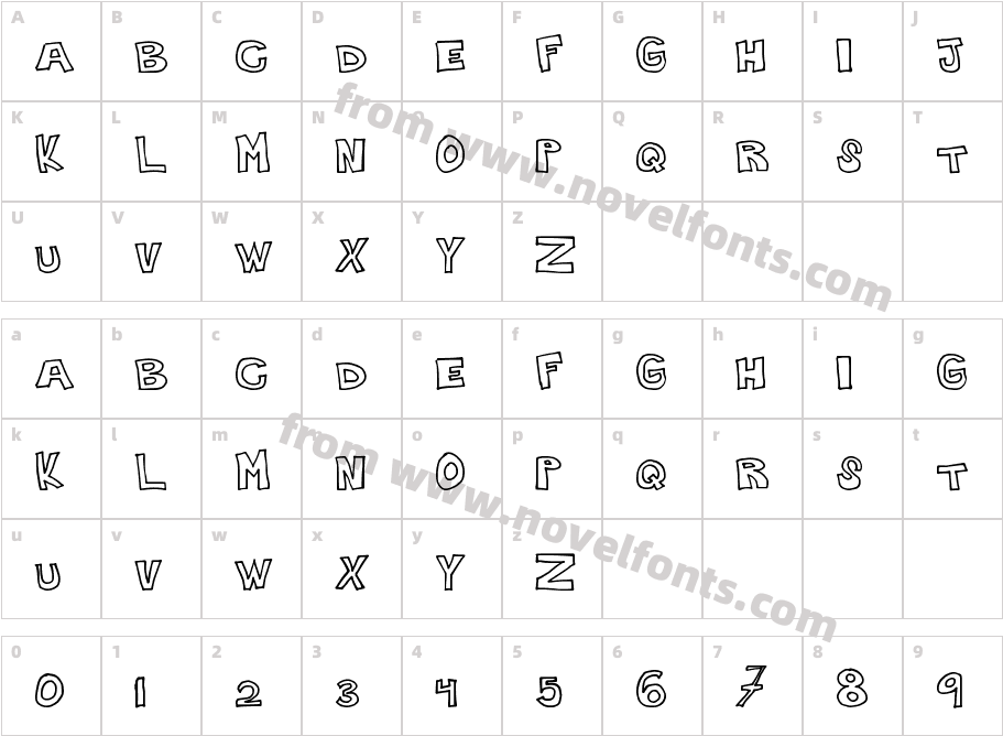 PlainHandlineCharacter Map