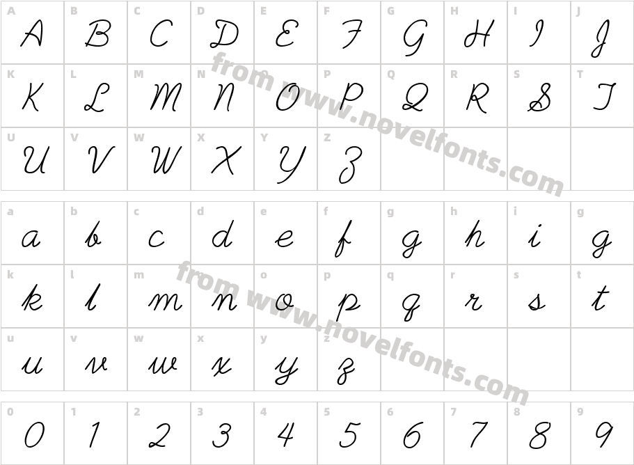 PlainPensle ItalicCharacter Map