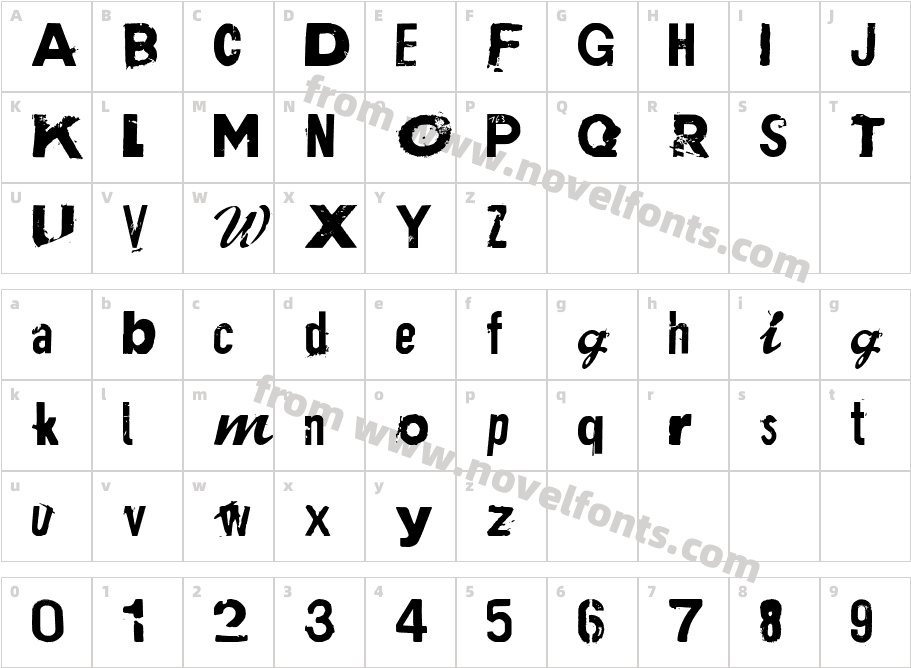 PlakkenCharacter Map