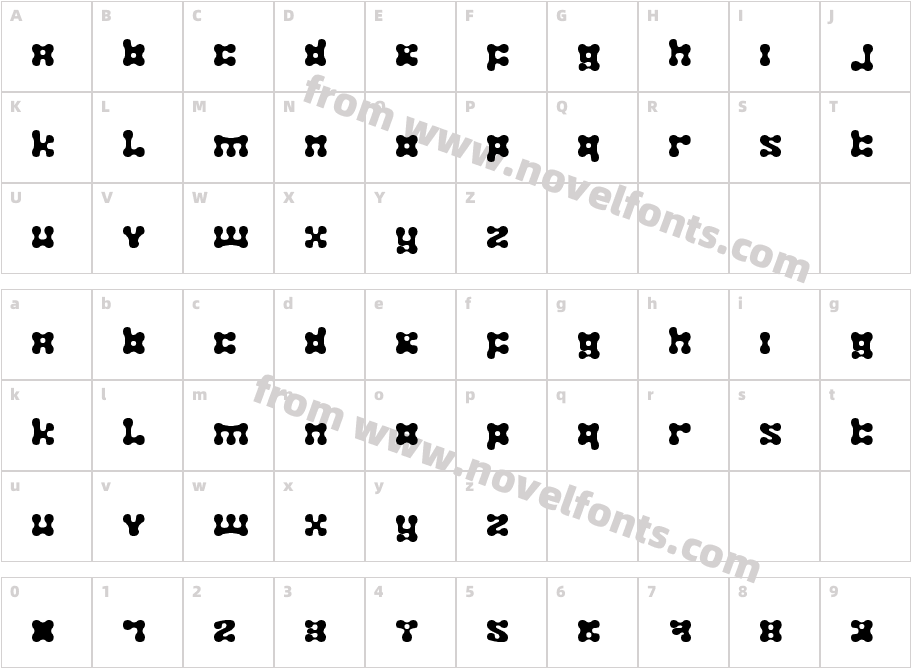 Plastelina RegularCharacter Map