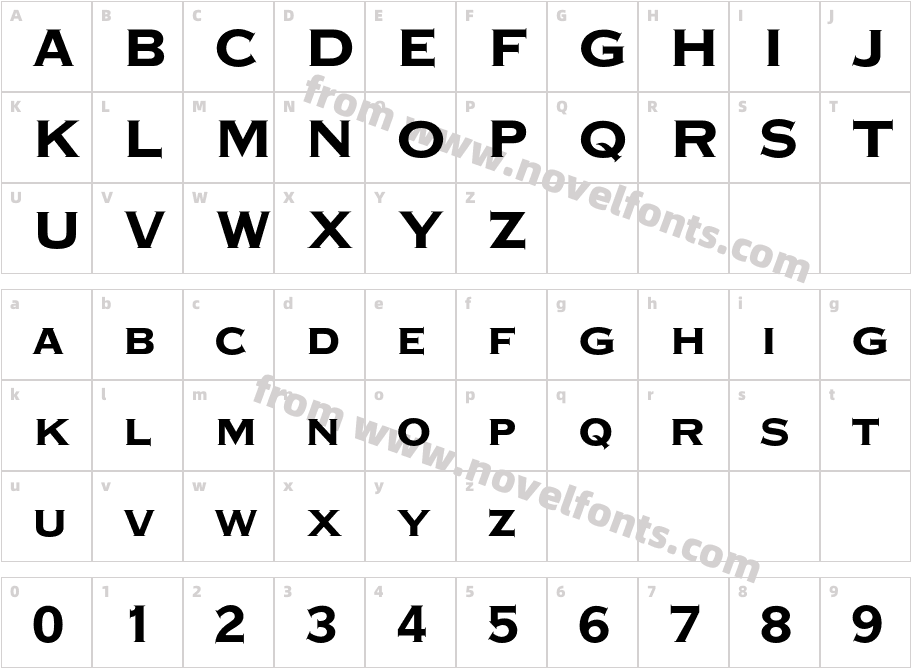 PlateGtOneThreeMTStd-BdCharacter Map