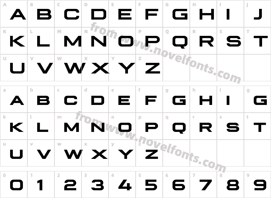 Plateia BoldCharacter Map