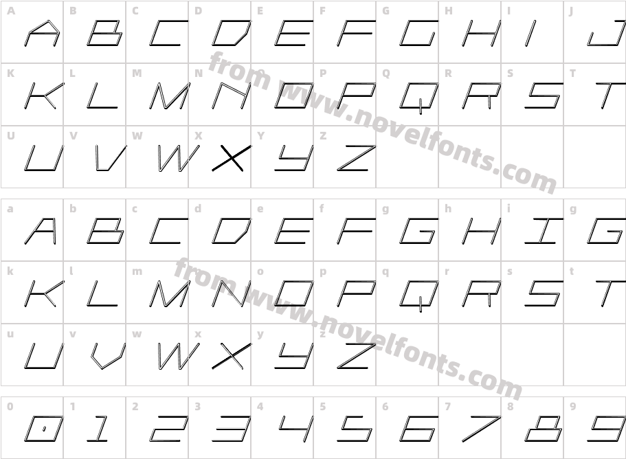 Player 1 Up 3D ItalicCharacter Map