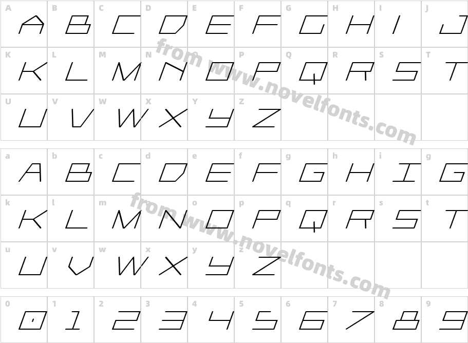 Player 1 Up Bold ItalicCharacter Map