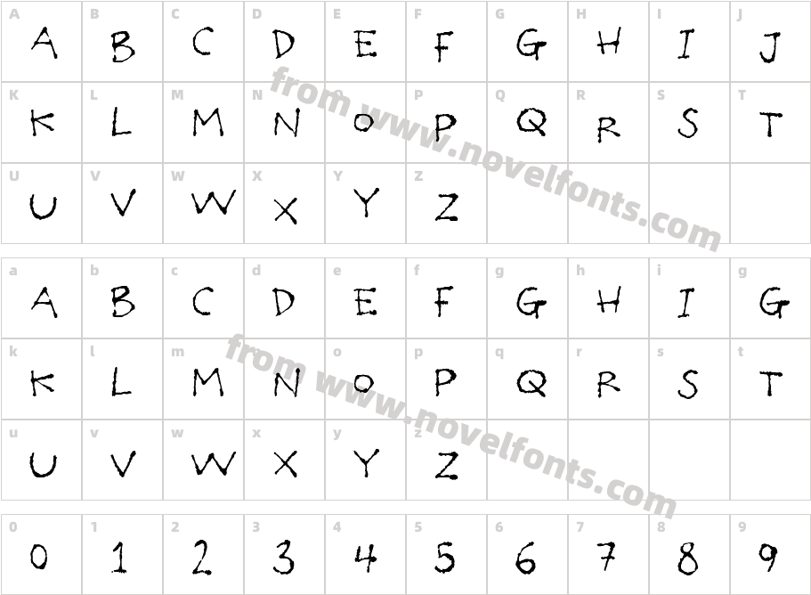 Poilet TaperCharacter Map