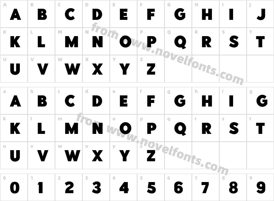 PointPantherDEMO-BoldCharacter Map