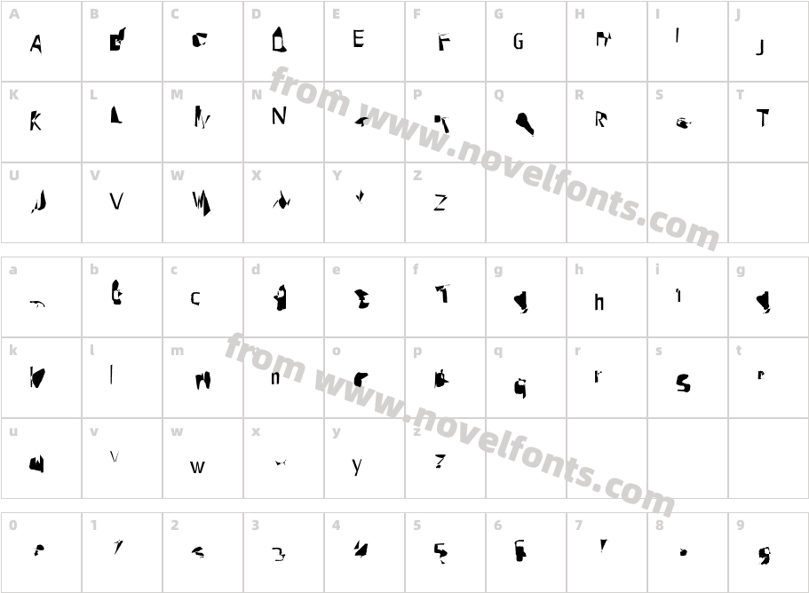 Pointer SuperCondensedCharacter Map