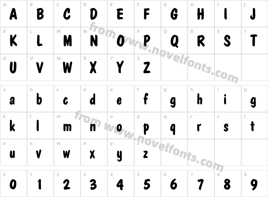 PolkaBQ-BoldCharacter Map