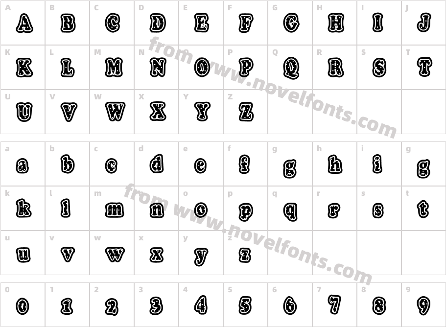 PolkaLetterStampCharacter Map