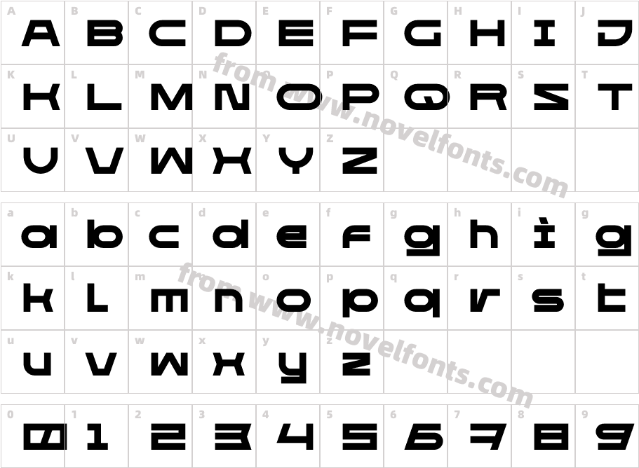 Polonium BoldCharacter Map