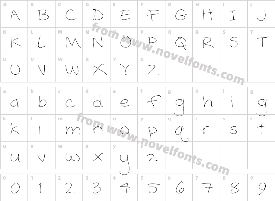 PopcornMountain-StdThinCharacter Map