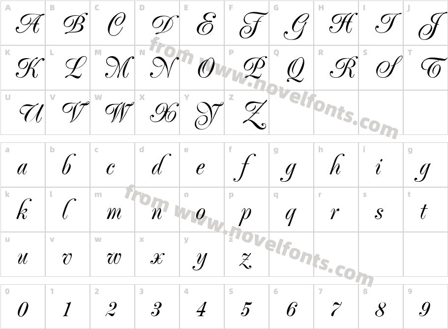 Poppl Exquisit (R) RegularCharacter Map