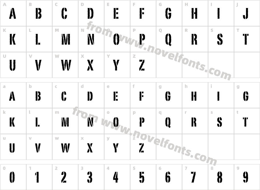 PortagoITCCharacter Map