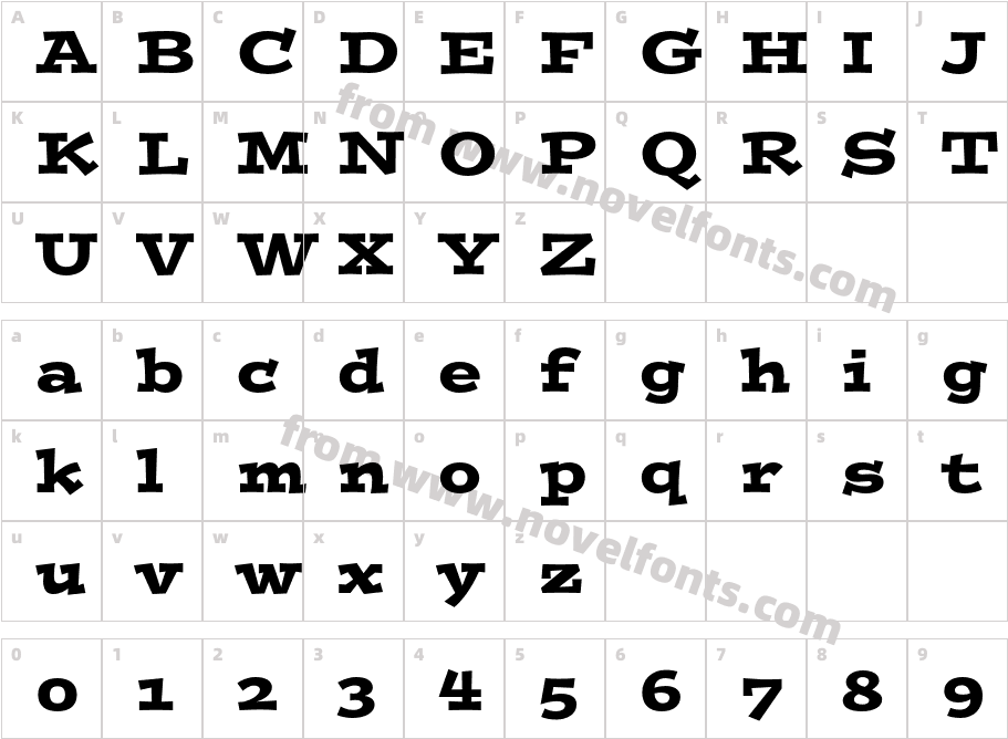 PostinoCharacter Map