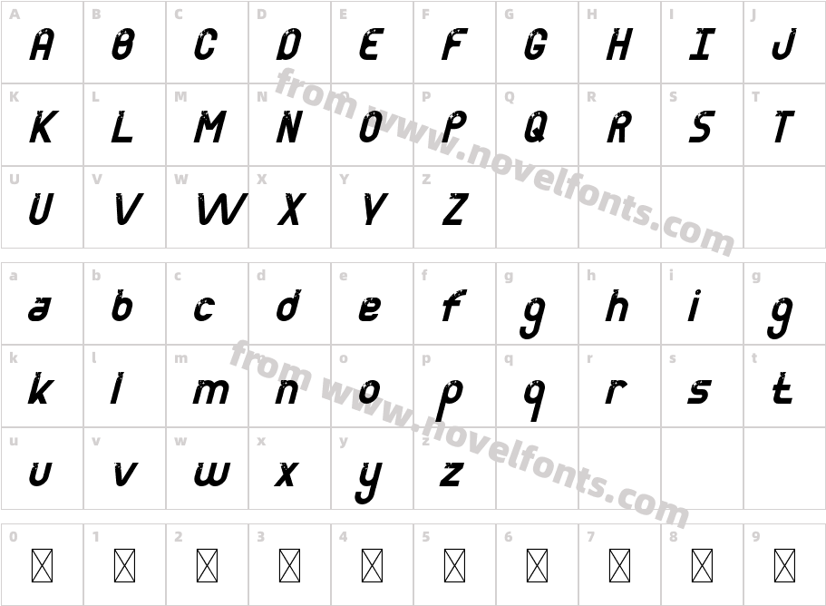 Power Clean Demo Bold ItalicCharacter Map