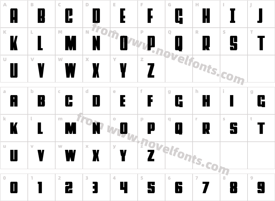 Power Lord CondensedCharacter Map