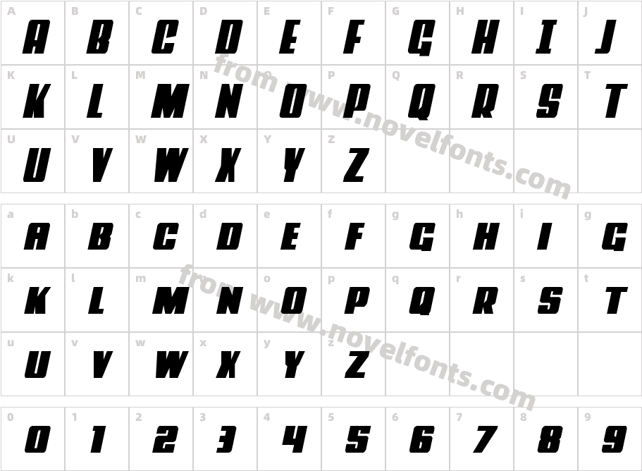 Power Lord Semi-ItalicCharacter Map