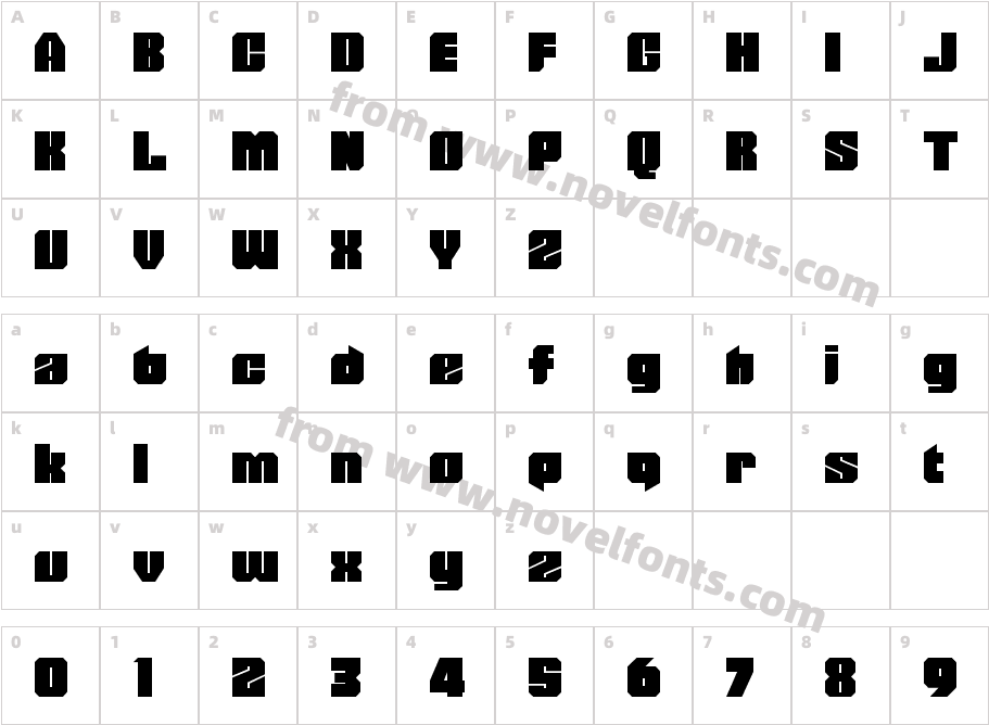 PowerChordCharacter Map