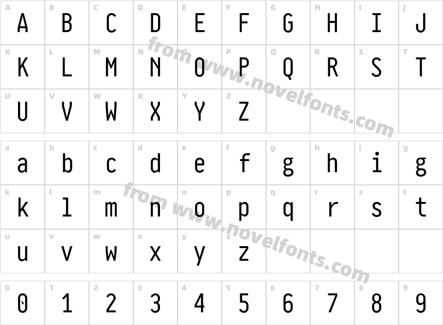 Pragmata MediumCharacter Map