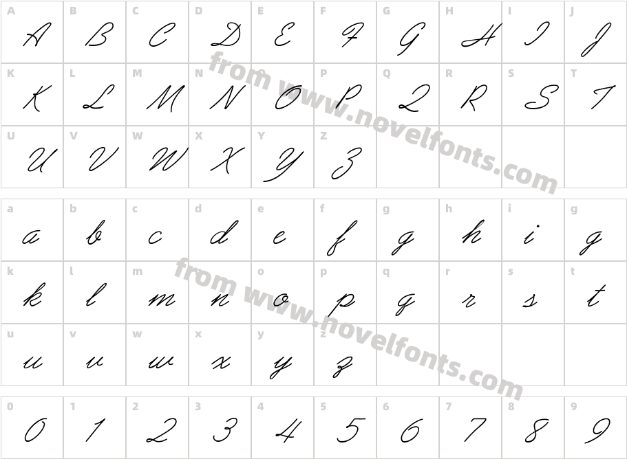 PreludeFLF-ItalicCharacter Map