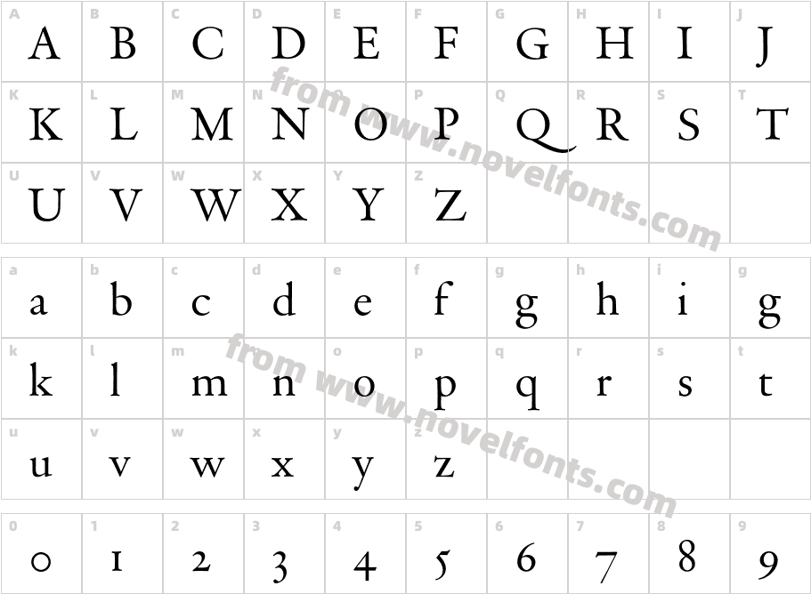 DTLVandenKeereSDCharacter Map