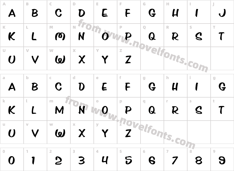 Press Darling ExpandedCharacter Map