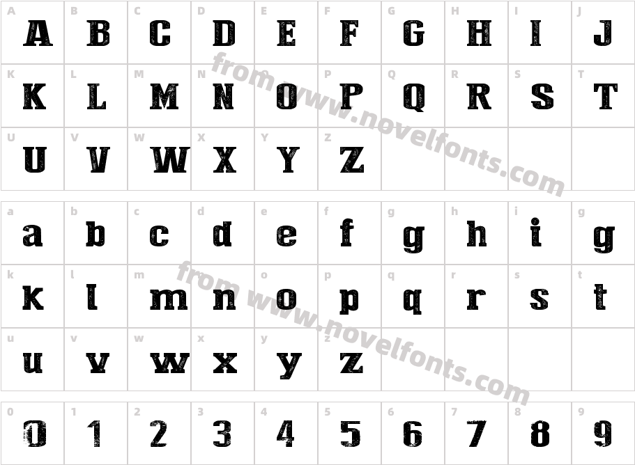 Press Style  LargeCharacter Map