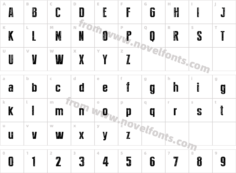 Press Style Extra LCharacter Map