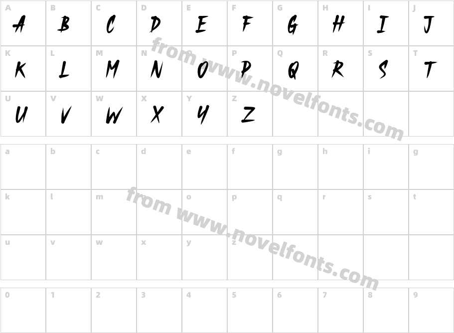 DUGHON - DEMO RegularCharacter Map