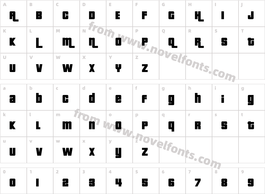 PricedownCharacter Map