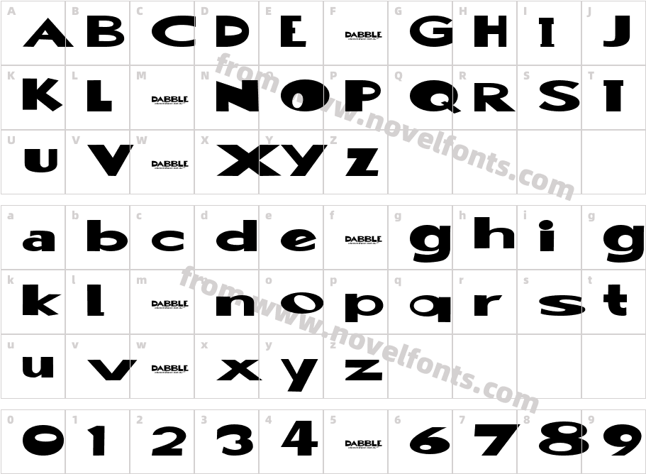 Dabble(eval)Character Map