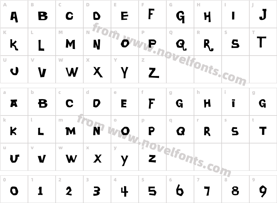 DaddyO SquareCharacter Map